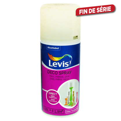 Laque Déco Spray or brillant 0,15 L LEVIS