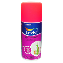 Laque Spray Fluo Rose 0,15L – Déco Facile | LEVIS