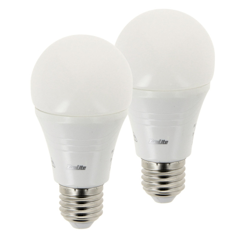 Ampoule LED A60 E27 11W Blanc Froid – Lot de 2 | XANLITE
 Ampoule LED A60 E27 11W Blanc Froid – Lot de 2 | XANLITE