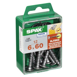 Vis HI Force 6x60mm 12 pièces – Fixation Robuste | SPAX