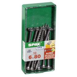 Vis HI Force 6x80mm 10 pièces – Fixation Robuste | SPAX