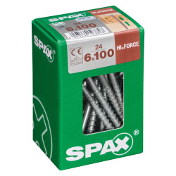 Vis HI Force 6x100mm 24 pièces – Fixation Robuste | SPAX