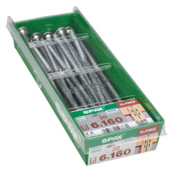 Vis SPAX HI Force 6x160mm – Lot de 20 pièces robustes | SPAX