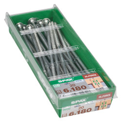 Vis SPAX HI Force 6x180mm – Lot de 20 | SPAX