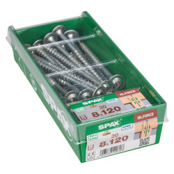 Vis HI Force 8x120mm 20 pièces – Fixation Robuste | SPAX