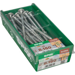 Vis HI Force 8x160mm SPAX – Lot de 16 pièces robustes | SPAX