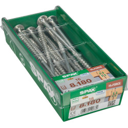 Vis HI Force 8 x 180 mm, 16 pièces SPAX – Fixation robuste | SPAX