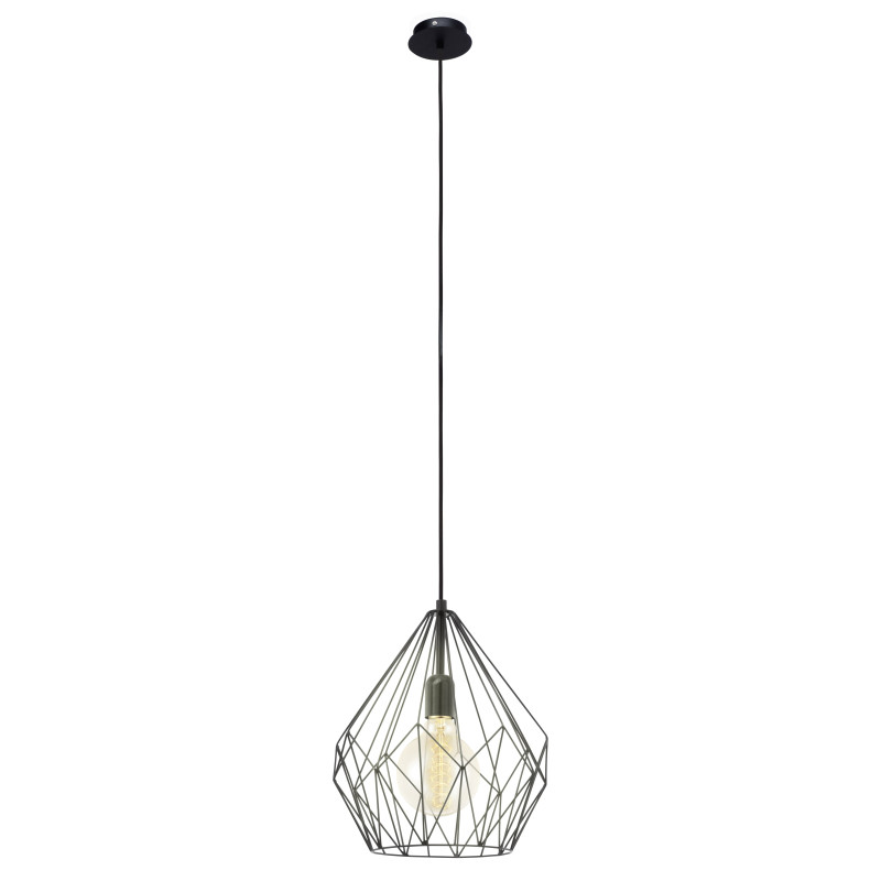 Suspension Carlton noire E27 60 W EGLO