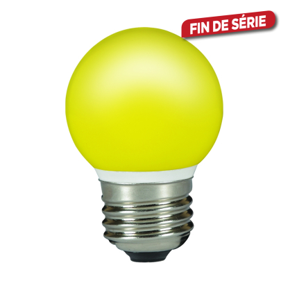 Ampoule boule Color jaune LED E27 80 lm 0,5 W SYLVANIA