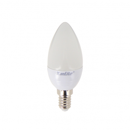 Ampoule flamme LED E14 blanc chaud 470 lm 5,3 W XANLITE