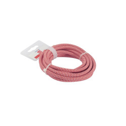 Câble textile HO3VV-F 2x0.75mm² 3m Rouge/Blanc | CHACON
