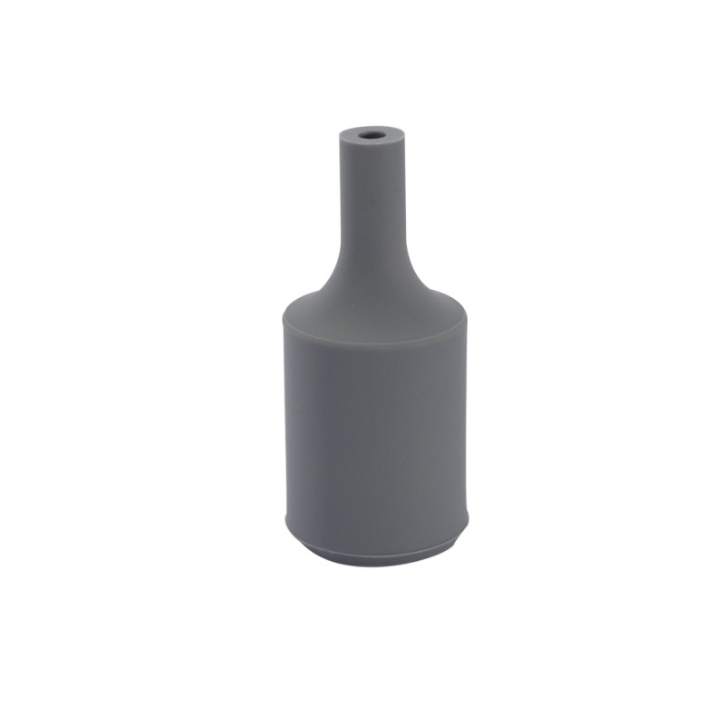 Soquet décoratif en silicone pour suspension E27 gris clair CHACON