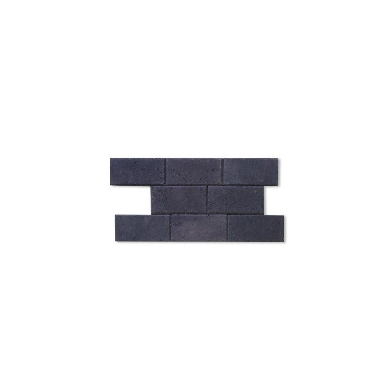 Pavé en béton Rue noir 22 x 11 x 5 cm