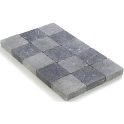 Pavé en béton gris et noir 15 x 15 x 5 cm COBO GARDEN