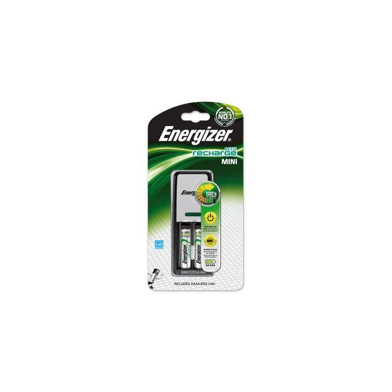 Mini chargeur 2 canaux avec 2 piles AAA 850 mAh ENERGIZER