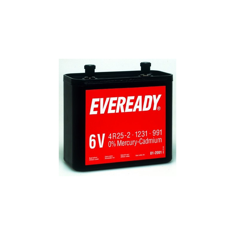 Pile saline 4R25-2 en plastique avec vis 6 V EVEREADY