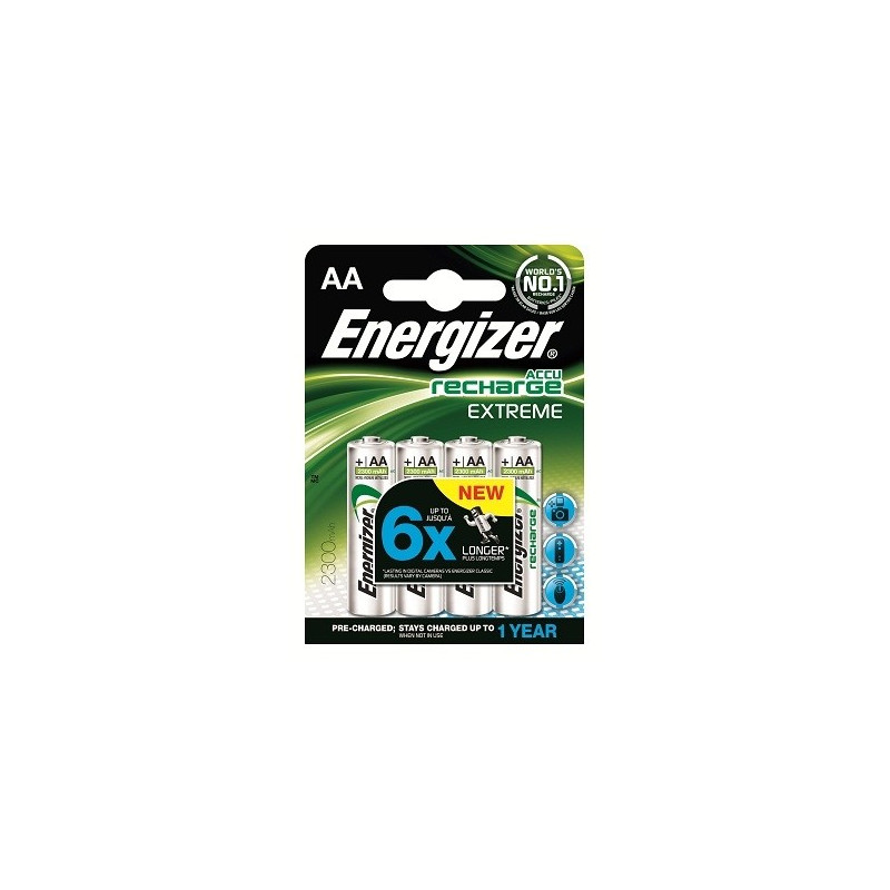 Pile rechargeable Extreme AA 4 pièces ENERGIZER