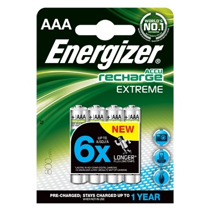 Pile rechargeable Extreme AAA 4 pièces ENERGIZER