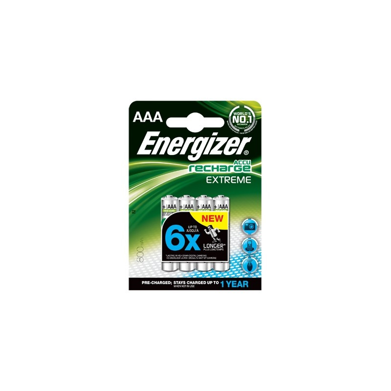 Pile rechargeable Extreme AAA 4 pièces ENERGIZER