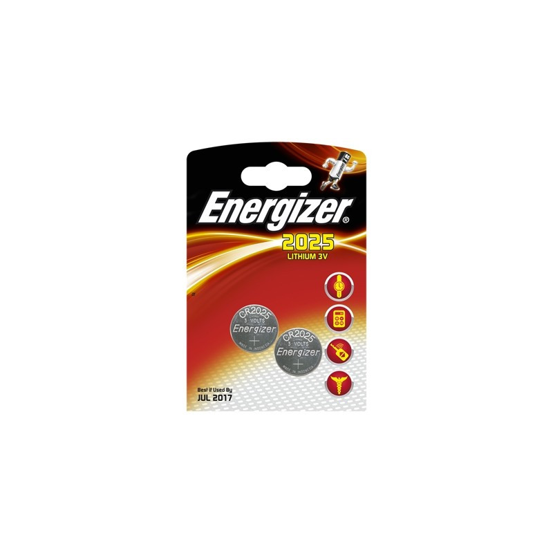 Pile lithium CR2025 3 V 2 pièces ENERGIZER