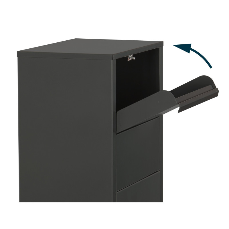 Boîte aux lettres Paquet Hannover noire | PRACTO GARDEN