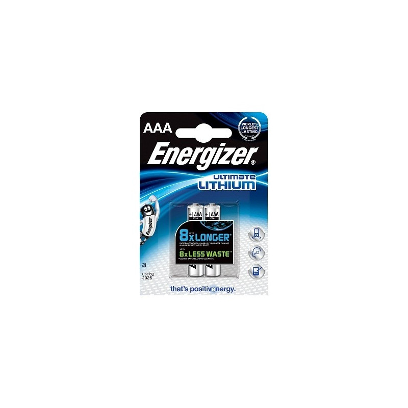 Pile lithium AAA Ultimate 2 pièces ENERGIZER