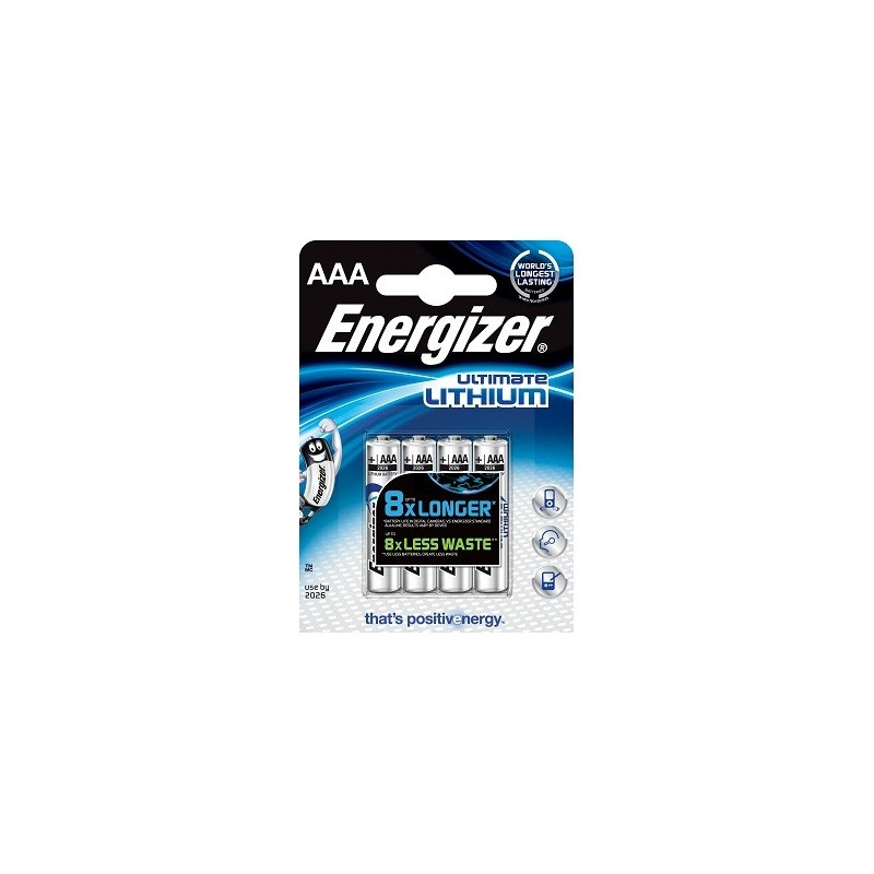 Pile lithium AAA Ultimate 4 pièces ENERGIZER