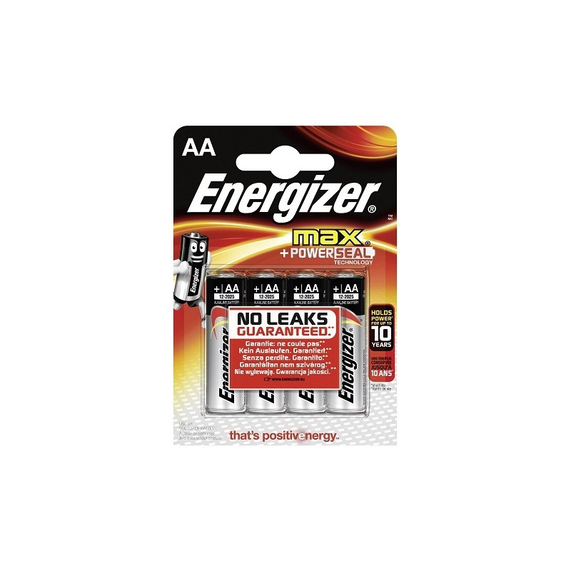 Pile alcaline AA Max 4 pièces ENERGIZER