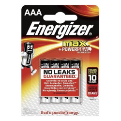 Pile alcaline AAA Max 4 pièces ENERGIZER