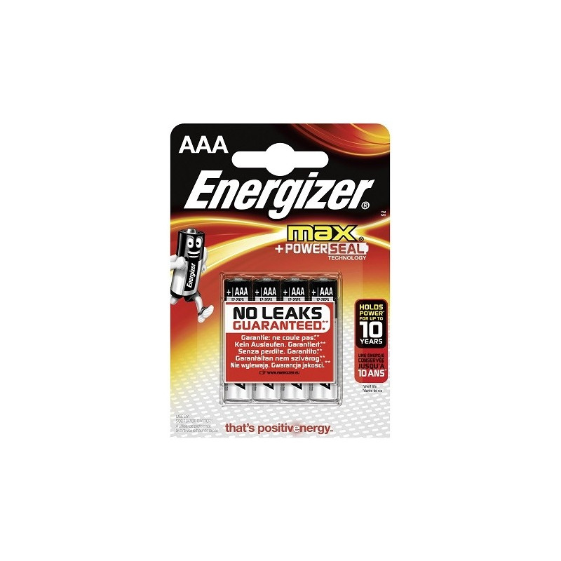 Pile alcaline AAA Max 4 pièces ENERGIZER