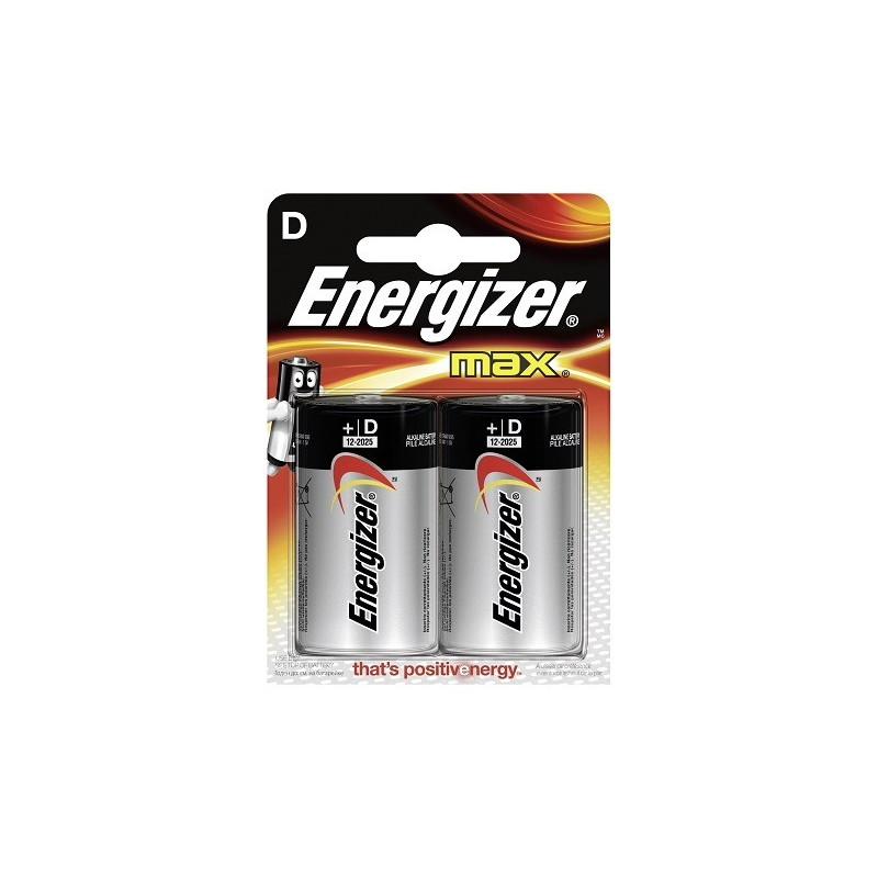 Pile alcaline D Max 2 pièces ENERGIZER