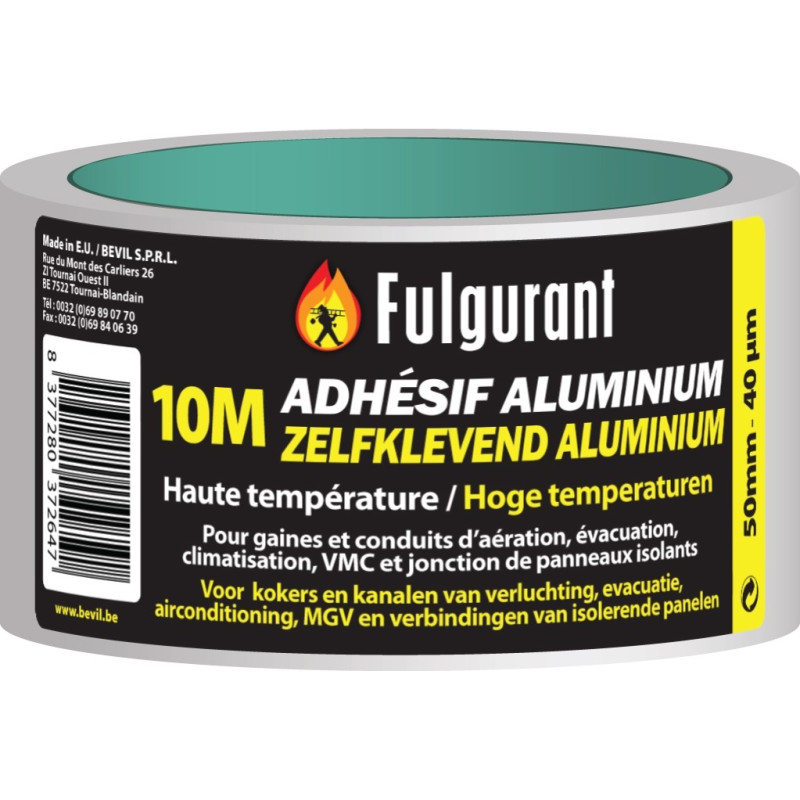 Adhésif aluminium 10 m FULGURANT CHAUFFAGE