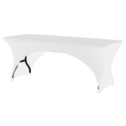 Housse pour table rectangulaire blanche