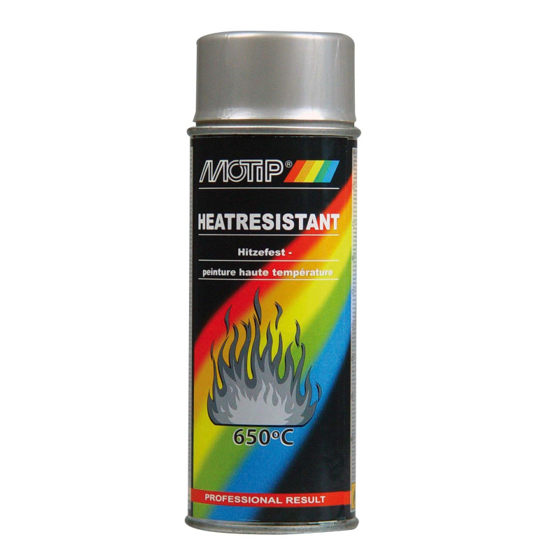 Peinture haute température argent 0,4L MOTIP – Résistance | MOTIP