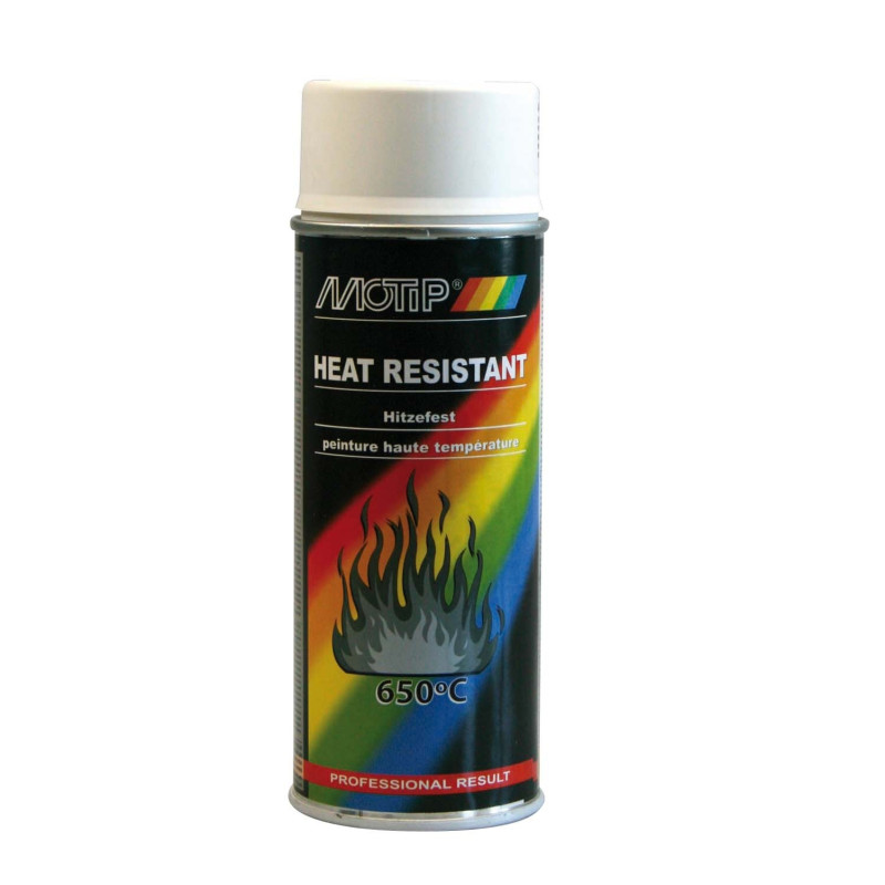 Peinture haute température blanche 0,4L MOTIP – Résistance chaleur