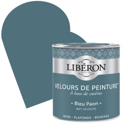 Peinture velours bleu paon mate 0,5 L – finition soie | LIBERON