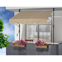 Store banne sur pieds Suva 200 x 130 cm écru