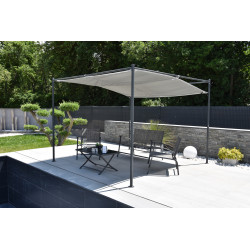 Tonnelle FreeStyle  3 x 3 x 2,2 m gris Tonnelle FreeStyle  3 x 3 x 2,2 m gris