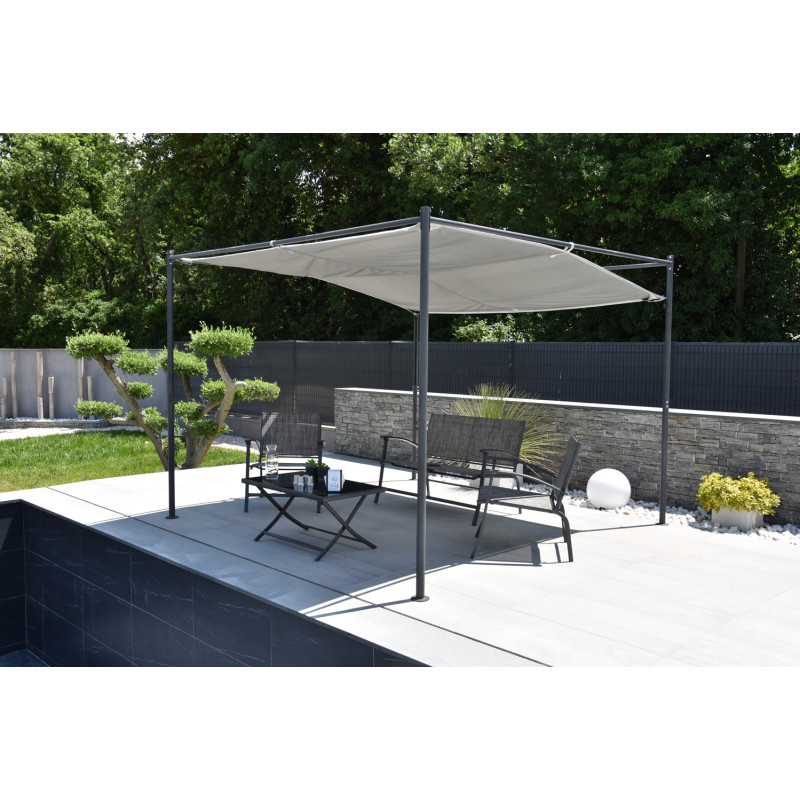 Tonnelle FreeStyle  3 x 3 x 2,2 m gris Tonnelle FreeStyle  3 x 3 x 2,2 m gris