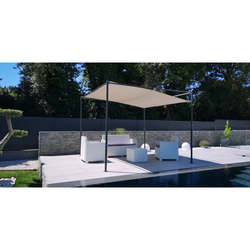 Tonnelle FreeStyle  3 x 3 x 2,2 m gris Tonnelle FreeStyle  3 x 3 x 2,2 m gris