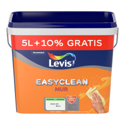 Peinture Easyclean Mur blanche mate 5 L + 0,5 L LEVIS