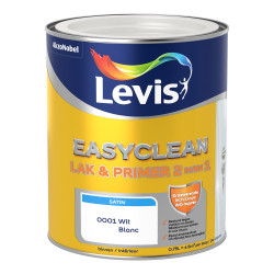 Laque Easyclean Blanche Satinée 0,75L – Facile à Nettoyer | LEVIS