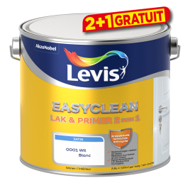 Laque Easyclean blanche satinée 2,5 L LEVIS