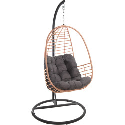 Fauteuil de jardin suspendu noir