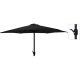 Parasol de plage inclinable noir Ø 270 cm