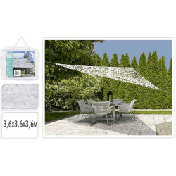 Toile d'ombrage Camouflage blanche triangulaire 3,6 x 3,6 x 3,6 m