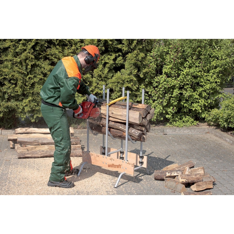 Chevalet multi-bûches tronçonneuse – Coupe facile | WOLFCRAFT

