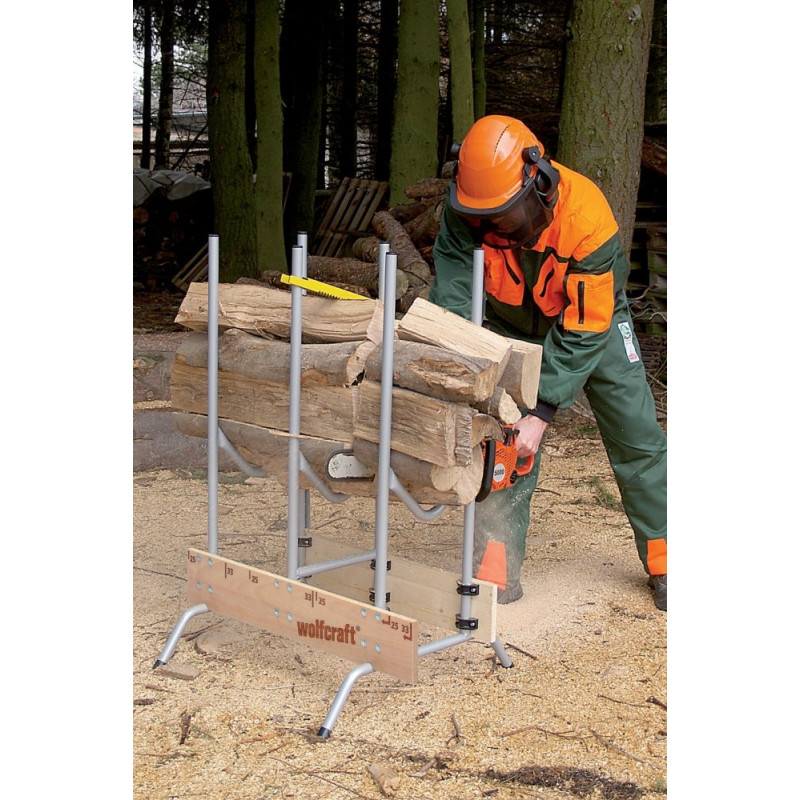 Chevalet multi-bûches tronçonneuse – Coupe facile | WOLFCRAFT

