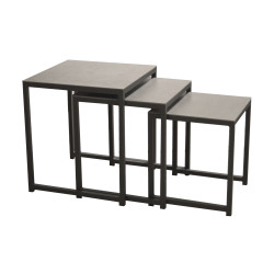 Table basse gigogne grise 3 pièces Table basse gigogne grise 3 pièces