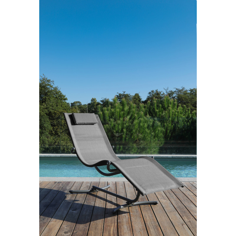 Lit de soleil suspendu gris